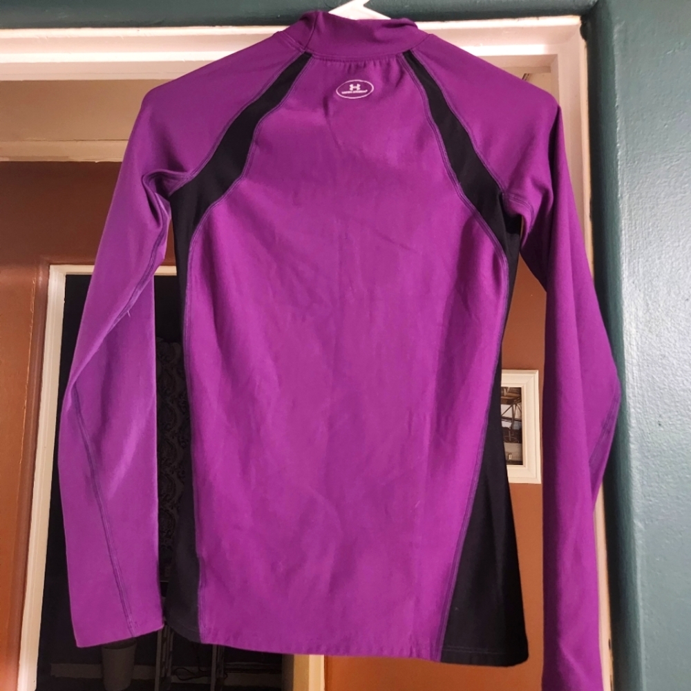 Purple & black Under Armor Fitted under shirt